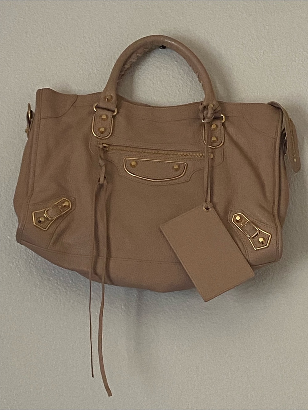 Balenciaga The City Bag Beige Shoulder Bag with Gold Hardware - Picture 3 of 16